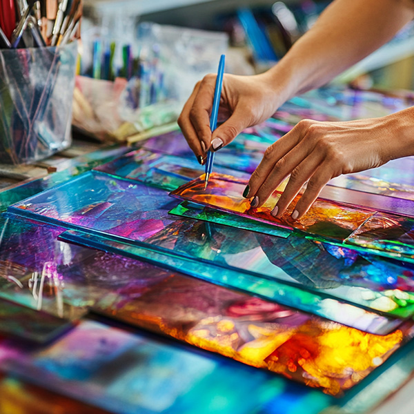 Cutting glass into shapes