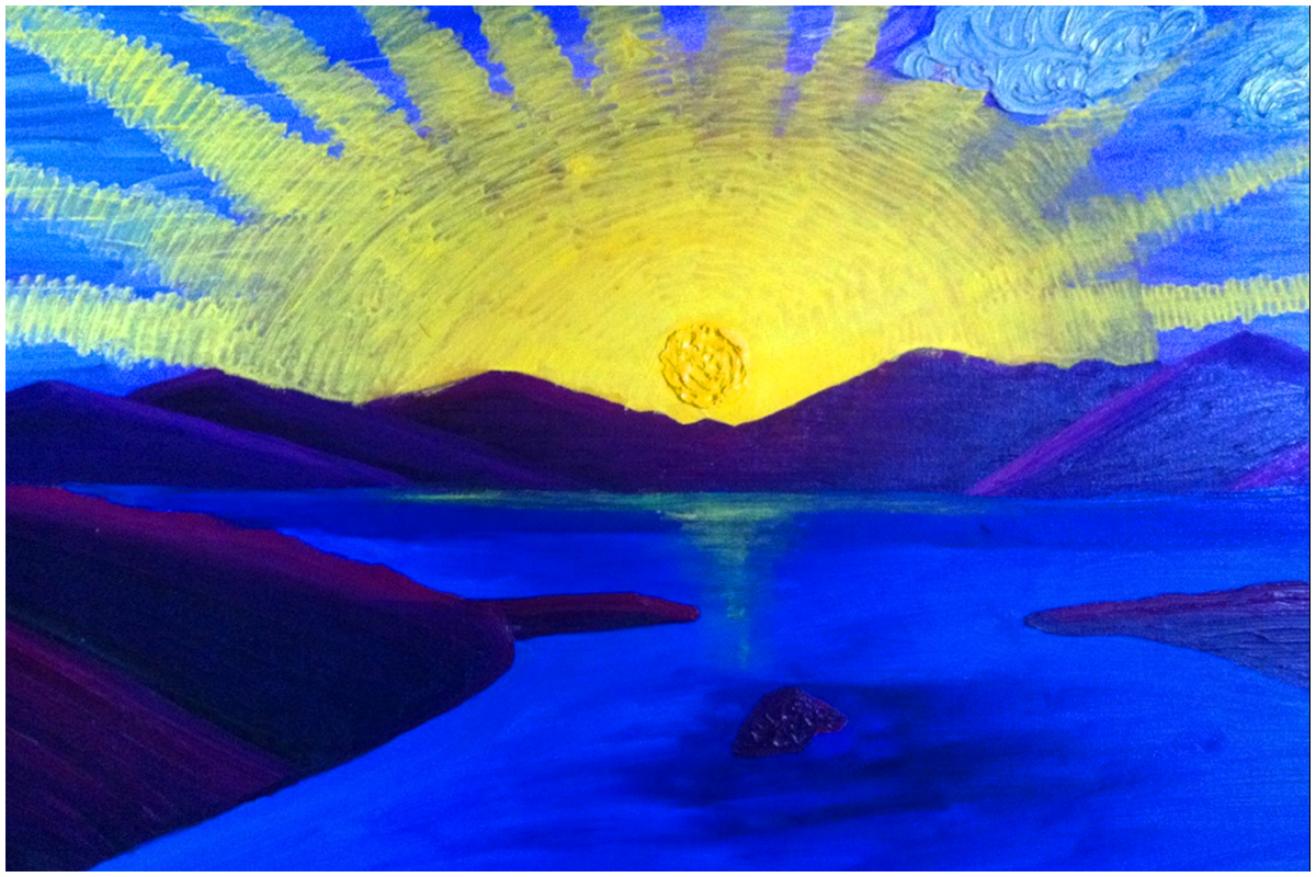 Lake Tahoe Sunset Oil Painting