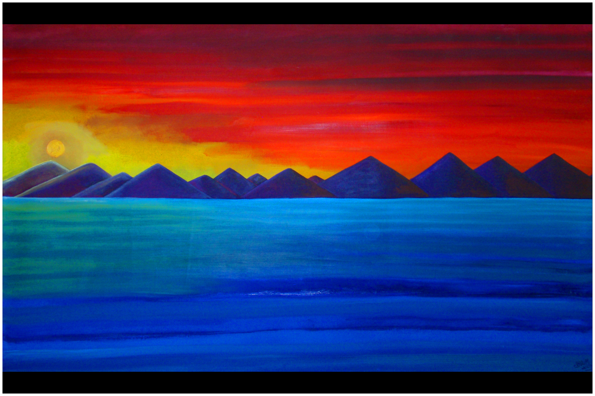 Lake Tahoe Sunset Oil Painting