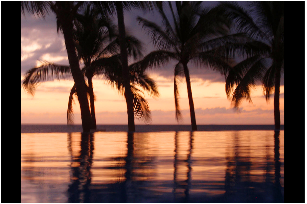 Sunset at Grand Luxxe Resort Infinity Pool