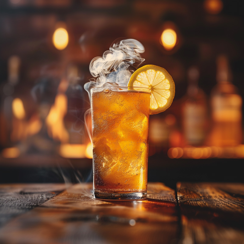 Zero-proof smoked lemonade